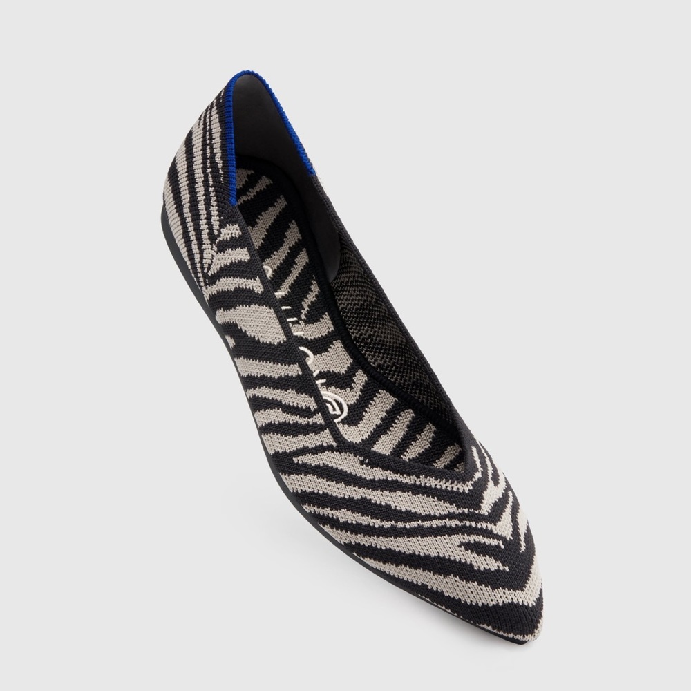 Rothy’s Retired Pointy Toe Zebra Print Shoe - image 1